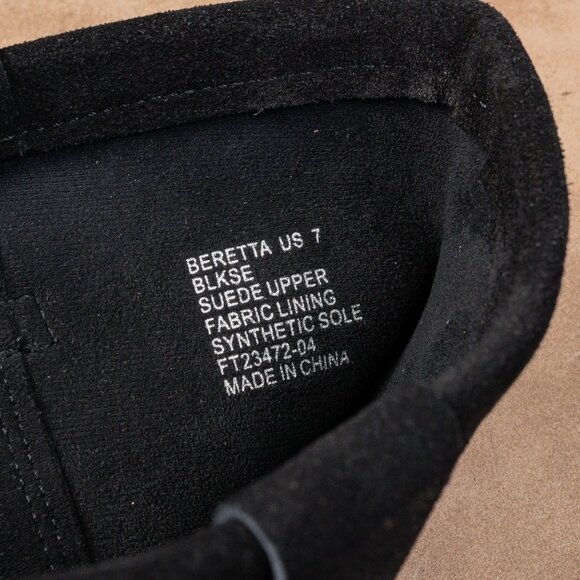 ZIGIny Women Black Suede Riding Slip-on Wedge Heel OTK Fashion Boots sz 7 - Picture 8 of 9